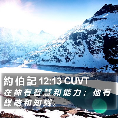 約 伯 記 12:13 CUVT Bible Verse Image