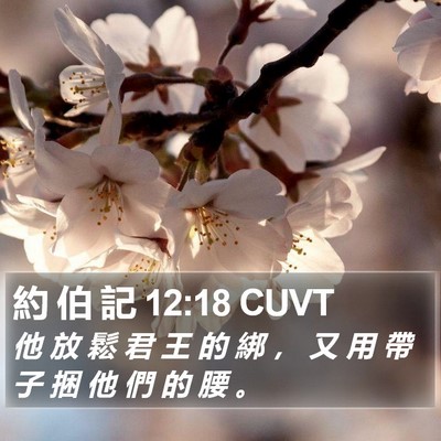約 伯 記 12:18 CUVT Bible Verse Image