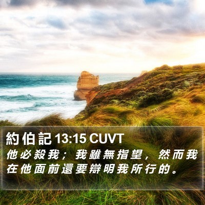 約 伯 記 13:15 CUVT Bible Verse Image
