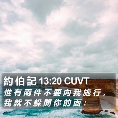 約 伯 記 13:20 CUVT Bible Verse Image