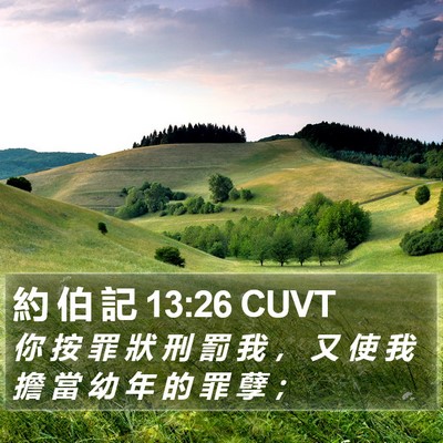 約 伯 記 13:26 CUVT Bible Verse Image