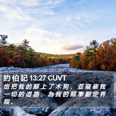 約 伯 記 13:27 CUVT Bible Verse Image