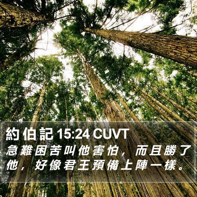 約 伯 記 15:24 CUVT Bible Verse Image