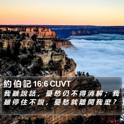 約 伯 記 16:6 CUVT Bible Verse Image