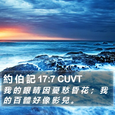 約 伯 記 17:7 CUVT Bible Verse Image
