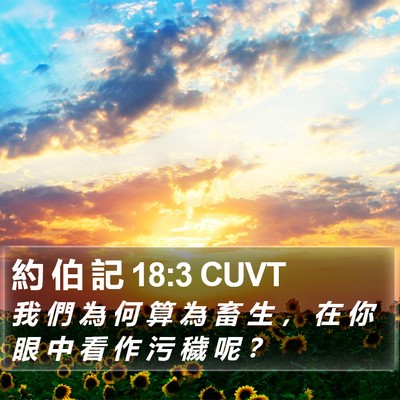 約 伯 記 18:3 CUVT Bible Verse Image