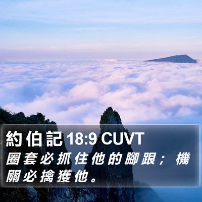 約 伯 記 18:9 CUVT Bible Verse Image