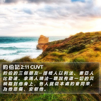 約 伯 記 2:11 CUVT Bible Verse Image