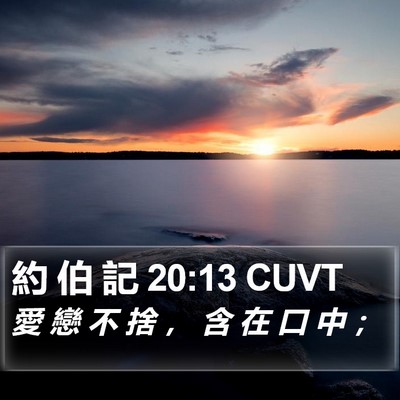 約 伯 記 20:13 CUVT Bible Verse Image