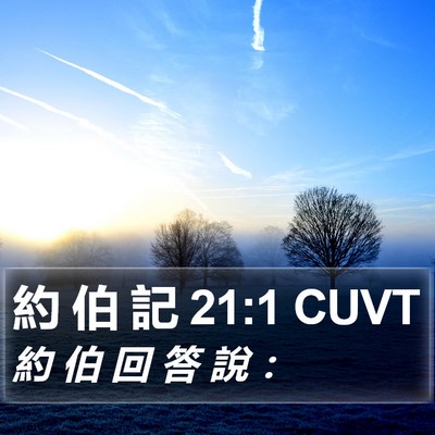 約 伯 記 21:1 CUVT Bible Verse Image