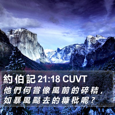 約 伯 記 21:18 CUVT Bible Verse Image