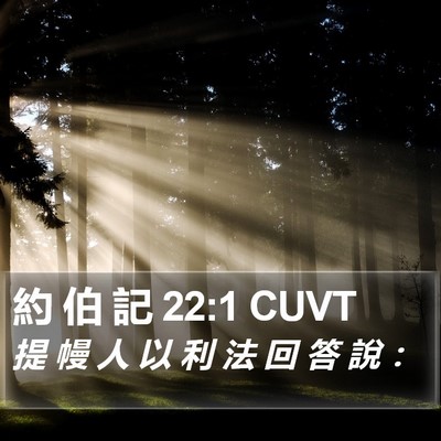 約 伯 記 22:1 CUVT Bible Verse Image