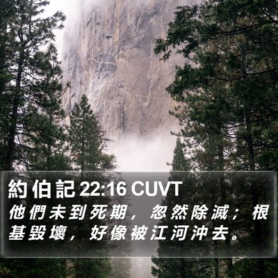 約 伯 記 22:16 CUVT Bible Verse Image