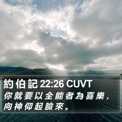 約 伯 記 22:26 CUVT Bible Verse Image