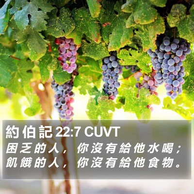 約 伯 記 22:7 CUVT Bible Verse Image