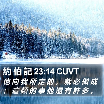 約 伯 記 23:14 CUVT Bible Verse Image