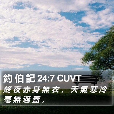 約 伯 記 24:7 CUVT Bible Verse Image