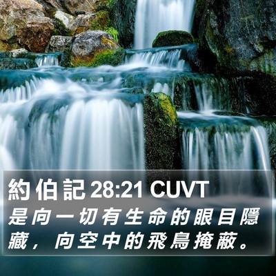 約 伯 記 28:21 CUVT Bible Verse Image