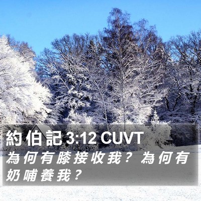 約 伯 記 3:12 CUVT Bible Verse Image