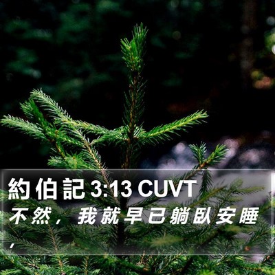 約 伯 記 3:13 CUVT Bible Verse Image