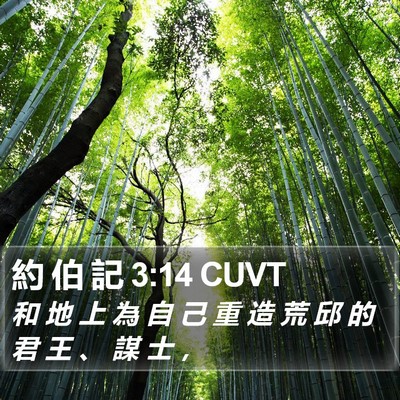 約 伯 記 3:14 CUVT Bible Verse Image