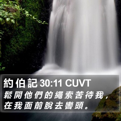 約 伯 記 30:11 CUVT Bible Verse Image