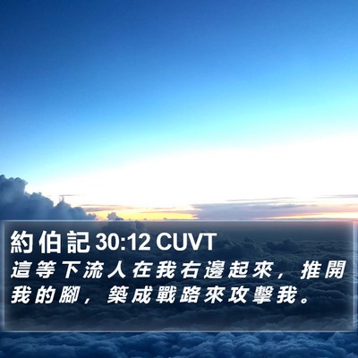 約 伯 記 30:12 CUVT Bible Verse Image