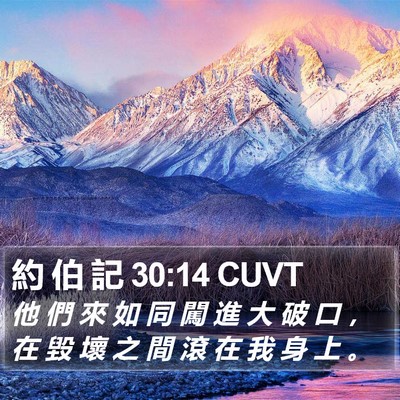 約 伯 記 30:14 CUVT Bible Verse Image