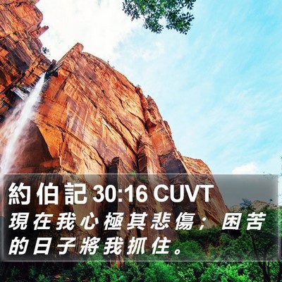 約 伯 記 30:16 CUVT Bible Verse Image