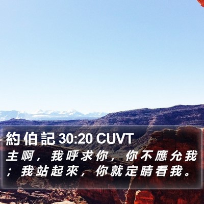 約 伯 記 30:20 CUVT Bible Verse Image