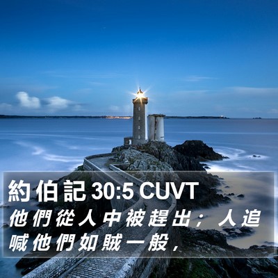 約 伯 記 30:5 CUVT Bible Verse Image