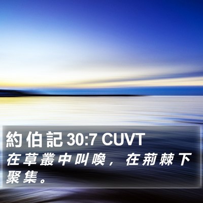 約 伯 記 30:7 CUVT Bible Verse Image