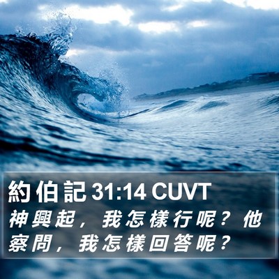約 伯 記 31:14 CUVT Bible Verse Image