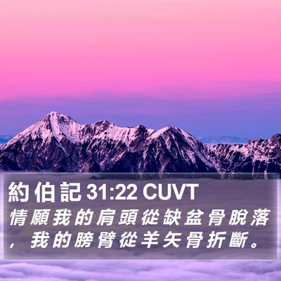 約 伯 記 31:22 CUVT Bible Verse Image