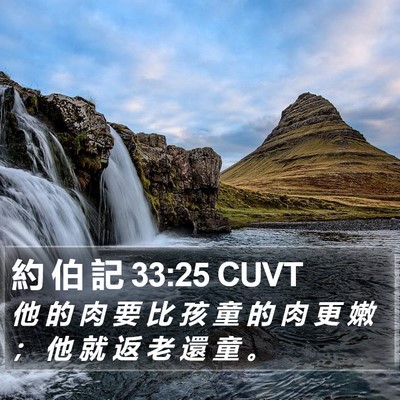 約 伯 記 33:25 CUVT Bible Verse Image