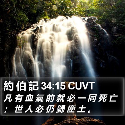 約 伯 記 34:15 CUVT Bible Verse Image