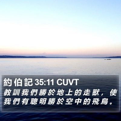 約 伯 記 35:11 CUVT Bible Verse Image