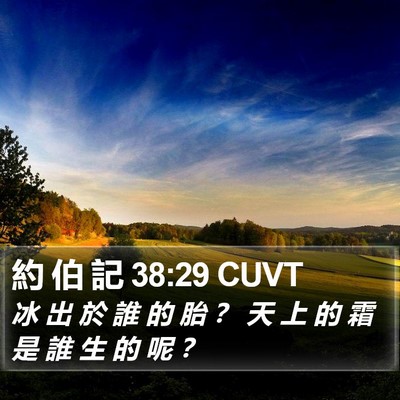 約 伯 記 38:29 CUVT Bible Verse Image