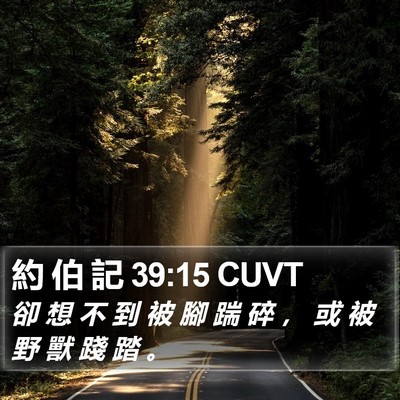 約 伯 記 39:15 CUVT Bible Verse Image