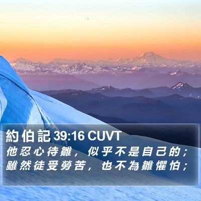 約 伯 記 39:16 CUVT Bible Verse Image