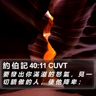約 伯 記 40:11 CUVT Bible Verse Image