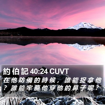 約 伯 記 40:24 CUVT Bible Verse Image