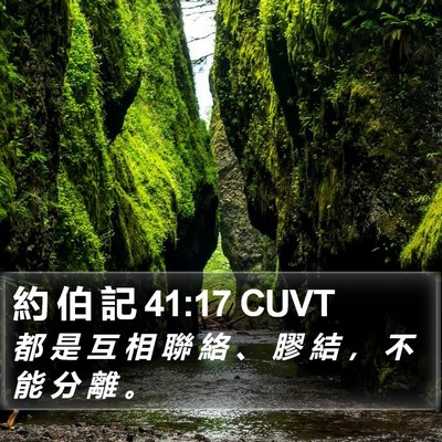 約 伯 記 41:17 CUVT Bible Verse Image