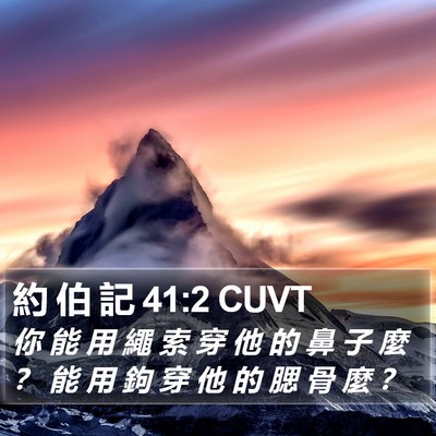 約 伯 記 41:2 CUVT Bible Verse Image
