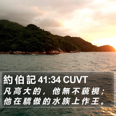 約 伯 記 41:34 CUVT Bible Verse Image