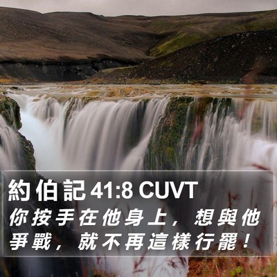 約 伯 記 41:8 CUVT Bible Verse Image