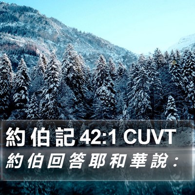 約 伯 記 42:1 CUVT Bible Verse Image
