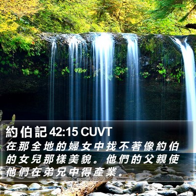 約 伯 記 42:15 CUVT Bible Verse Image