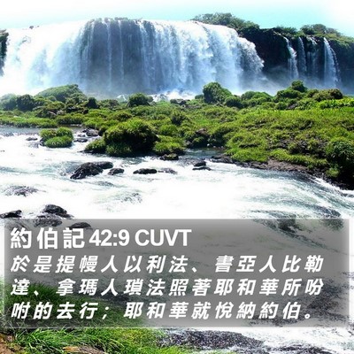 約 伯 記 42:9 CUVT Bible Verse Image