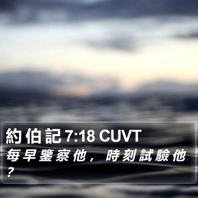 約 伯 記 7:18 CUVT Bible Verse Image